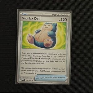 Snorlax Doll Pokemon Trainer Card